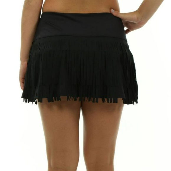 Nwt Lucky In Love Fringe Active Tennis Skirt Skort Shorts L Large - Picture 9 of 13